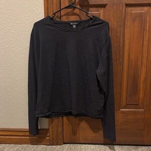 Athleta Black and White Stripe Long Sleeve - Large